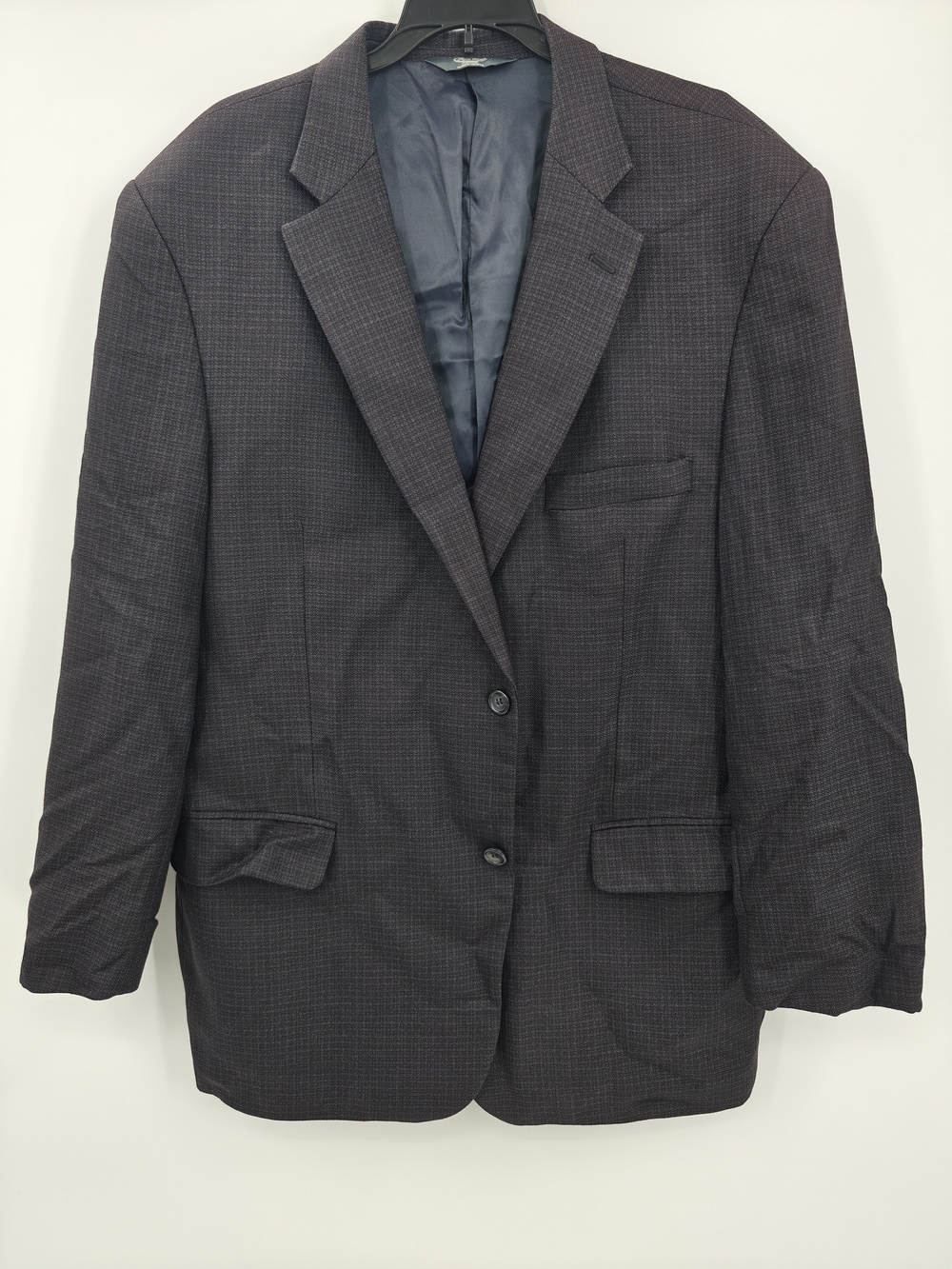 Pronto Uomo Blazer Mens 46 Regular Blue Wool Platinum Suit Jacket Sport Coat